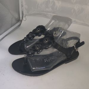3/$30 SALE - Coach Haylee Black Jelly T Strap sandal. Sz 8